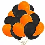 Decorazioni Halloween Casa – 50 Palloncini Halloween, Palloncini Nero e Arancione -50 Pz-
