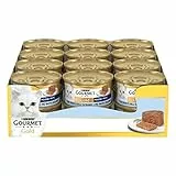 Purina Gourmet Gold Mousse Gatto con Pesce Dell'Oceano, 24 Lattine da 85 g
