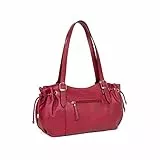 HEXAGONA - Borsa a spalla a 2 manici - Compatibile con telefono cellulare - da donna - Collezione Toscana, lampone., taglia unica, Classico