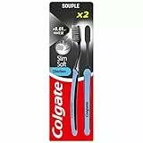 Colgate - Slim Soft Active Charbon, spazzolino da denti al carbone attivo, confezione da 2, 61011821
