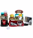 Theo Klein 7310 Hamburgheria I Hamburger con sistema di connessione I Con accessori e lettore EC con suono I Giocattoli per bambini dai 3 anni in su