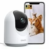 GNCC Telecamera WiFi Interno, 2K Videocamera Sorveglianza WiFi Interno, Tracciamento del Movimento con Sirena, Visione notturna, Audio Bidirezionale, Notifica di Rilevamento del Movimento(P1Pro)
