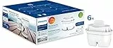 Phillips - AWP212, Filtro dell'acqua Micro X Clean, cartucce per filtrazione dell'acqua, compatibile con brocche Philips e principali marche, cartuccia ovale, confezione 5+1