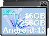 FACETEL Tablet 11 Pollici Android 13 Tablets con 5G WiFi, Octa-Core 2.0 GHz | 16GB (8 + 8) + 256GB TF 1TB | 8600mAh | 2000 * 1200 | Doppia Camera | BT 5.0, Tablet con Case - Grey