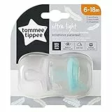Tommee Tippee Succhietto Ultra-Light in Silicone, 6-18M, 2 pezzi