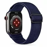 Tasikar Sport Cinturini Compatibile con Cinturino Apple Watch 41mm 40mm 38mm, Sport Solo Loop Regolabile, Cinturino Elastico di Ricambio per Apple Watch SE 2 SE Serie 9/8/76/5/4/3/2/1, Blu Scuro