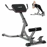 ISE Panca Romana, Panca Pesi Regolabile, Sedia Romana Multifunzionale Schienale Regolabile, Panca Pesi Addominali/Braccia/Gambe, Panca Reclinabile per Fitness/Allenamento della Forza SY-5513