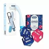 I Dadi dell'Amore e Durex Ice-breaker, Massaggiatore con velocità regolabile color celeste pastello, e 3 Dadi da Gioco Erotici per coppie e Idee Regalo Romantiche