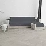 Italian Bed Linen Copridivano Trapuntato Pinsonic TRENDY con Penisola Reversibile, Grigio Scuro, 240 cm