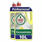 Fairy Professional Detersivo Piatti a Mano, Limone, 10 L (2 x 5000 ml), Maxi Formato, Scioglie il Grasso Facilmente