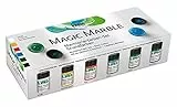 KREUL 73600 - Magic Marble Set di 6 barattoli da 20 ml di vernice per marmo Per effetti di marmo per immersione su legno, vetro, ecc