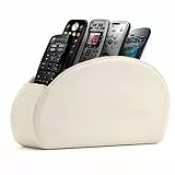 Londo Porta Telecomandi con 5 scomparti - Per contenere telecomandi di TV, stereo, decoder, DVD, Blu-Ray - in Pelle con fodera interna in suede. Adatto per salotto o camera da letto