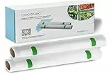 Cecotec Confezione da 2 rotoli per sigillatrice sottovuoto Superficie goffrata, lunghezza 6 metri, consente di realizzare sacchetti di dimensioni personalizzate, senza BPA (larghezza 20 cm)