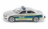 siku 1505, Auto di pattuglia della polizia, Metallo e Plastica, Argento, Portiere apribili, Gancio di traino