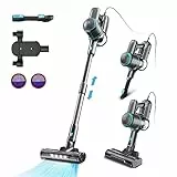 TASVAC Scopa Elettrica con Filo, Aspirapolvere Senza Sacco 25000pa 600W, 3 in 1 Aspirapolvere con Filo con Cavo 6m, Ultraleggero, per Peli di Animali Domestici Tappeti Pavimenti Duri