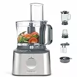 Kenwood Multipro Compact Plus FDM313SS Robot da cucina con Bilancia Digitale Integrata, Ciotola da 1.2L, Tritatutto e Frullatore in Vetro, 3 Dischi in acciaio, sbattitore doppia frusta, Spremiagrumi