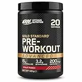 Optimum Nutrition Gold Standard Pre-Allenamento Advanced, Supplemento Energetico in Polvere L-Citrullina, Beta Alanina, Caffeina, Vitamina B6 e B12, Gusto Fruit Punch, 20 Porzioni, 420g