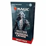 Magic The Gathering- Confezione di 3 Buste per Il Draft Innistrad: Promessa Cremisi (Versione Italiana), C99551030