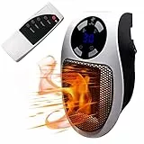 Stufetta Elettrica Basso Consumo Hillylolly 500w Termoventilatore Ceramica, Stufetta Elettrica, 12h Timer Stufa Elettrica Basso Consumo, Riscaldamento Elettrico a Basso Consumo per Camera, Bagno