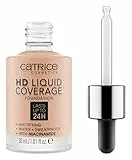 CATRICE Make-up, Fondotinta Liquido, Hd Liquid Coverage, Colore Caldo 20, 1 X 150 G, Beige, 3 Unità