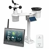 Bresser - Stazione meteo wireless con sensore da esterno; alimentazione a energia solare, con termoigrometrico, modello MeteoChamp HD WLAN, stazione meteinclusi manometro e pluviometro