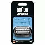 Braun Series 5, Rasoio Elettrico Barba, Testina di Ricambio, Compatibile Con I Rasoi Series 5 e Series 6, Rasatura Profonda e Delicata, Lame Flessibili, Uso a Secco o Sotto Acqua, 53B Nero