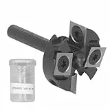 Punta Spoilboard Stile Inserto con Gambo da 1/4 2 e 2 Scanalature Diametro di Taglio di 1 1/4 per Fresa per Superficie Spoilboard
