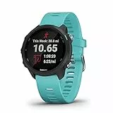 Garmin Forerunner 245 Music, Smartwatch GPS da corsa con musica e dinamica avanzata, colore: acqua