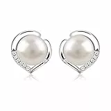 B.Catcher orecchini in argento 925 di buona lega con perla d'acqua dolce 10mm