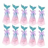 Cabilock Confezione da 50 scatole Regalo a Forma di Sirena, a Forma di Sirena, per Feste e Caramelle, a Forma di Sirena, per Caramelle, a Forma di Piramide
