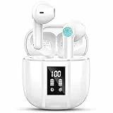 Cuffie Bluetooth, Auricolari Bluetooth 5.3 Wireless Stereo HiFi con 4 HD Mic, 48Ore Mini Cuffie Senza Fili IP7 Impermeabili, 3g Ultra Leggero in Ear Cuffiette Bluetooth Cancellazione Rumore/LED/USB-C