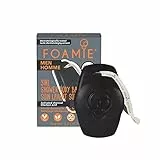 Foamie Detergente solido 3-in-1 per uomo con carbone attivo I Shampoo solido, detergente viso e gel doccia per uomo in 1 I Vegan senza plastica 90g