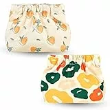 WLLHYF 2 mini trousse per il trucco piccola borsa cosmetica floreale portamonete chiusura automatica borsa da viaggio borsa organizer borsa da toilette borsa per cosmetici borsa per le donne, arancia