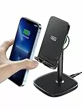 INIU Caricatore Wireless Phone Stand, 15W Ricarica Rapida di Adujstable Wireless Charger Holder Indicatore Adattivo Supporto per iPhone 14 13 12 11 Pro SE X XR Samsung Galaxy S22 S21 Xiaomi Google LG