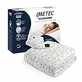 Imetec Scaldasonno Adapto singolo 150 x 80 cm, Basso consumo, Tecnologia brevettata, Riscaldamento rapido, Temperatura personalizzata, 100% cotone, Made in italy, Comando con 6 temperature