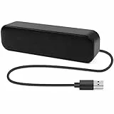 Umitive Altoparlante USB con Stereo Surround 3D, Mini Casse Soundbar, Cassa per pc, Nero
