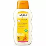 Weleda Baby Crema Fluida Calendula, nutre e idrata, di facile assorbimento e delicatamente profumata per la pelle dei più piccoli, sostiene le naturali difese cutanee (1x200 ml)