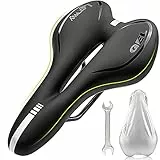 LERWAY Sella per MTB, Sella da Ciclismo per Bicicletta Traspirante Gel Sellini Morbida per Bici Impermeabile Sedile Cuscino di Sella per Mountain Bike Bici da Strada BMX. (Nero)