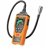 TopTes PT520A+ Rilevatore di perdite di gas ricaricabile, rilevatore di gas naturale con sonda da 17 pollici, controllo di perdite di gas combustibili come gas naturale, propano - Arancia