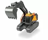Dickie Toys QDKT062056 - Escavatrice Volvo cingolata, giocattolo utilizzabile nella sabbiera, con luce e suono e batterie incluse, 23 cm, colori giallo/grigio