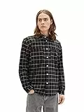 TOM TAILOR Denim Camicia, Uomo, Nero (Black Colorful Check 31155), XXL