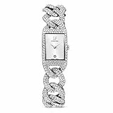 Swarovski Cocktail watch, Full pavé, Metal bracelet, Silver-tone, Stainless steel