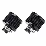 Mintice 2 Pezzi 12mm Filtro Aria di Moto Nero Motociclo Filtro Aspirazione Aria Sostituzione Universale Fredda Presa D'aria Filtro Turbo Pulita Sfogare Veicolo