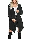 Wayleb Cardigan Donna Elegante Coprispalla Lungo Inverno Caldo Casual Lavorato Maglia Donna Aperto Davanti Manica Lunga
