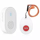 Allarme per Anziani ChunHee Wireless Pulsante Chiamata Emergenza/Ricevitore Chargable Portatile/Allarme Sicurezza Cercapersone/Sistema Assistenza per Anziani 150 M Distanza di Ricezione