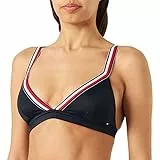 Tommy Hilfiger Top Bikini a Triangolo Donna Imbottito, Blu (Desert Sky), S