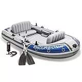 Intex 68324, canotto gonfiabile per 4 persone, dimensioni: 315 x 65 cm, capacità di carico: 400kg, possibilità di montare un motore.