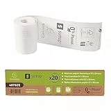 Exacompta SumUp 40762E - Confezione da 20 rotoli di carta termica per carte di credito, 57 x 30 mm, 1 strato termico 55 g/m², senza nucleo in cartone, zero rifiuti di plastica, lunghezza +/-2 m, 9 m,