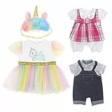3 Pezzo Vestiti Bambole, Vestiti per Bambole per New Born Baby Doll, Vestiti per Bambole Reborn per Baby Doll, Vestiti Bambole Reborn(35-43 cm)