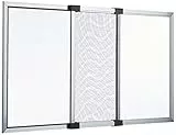 Vigor 0075005 Iride Zanzariere Estensibili Anodizzato, 50 X 40/92 X 40 cm